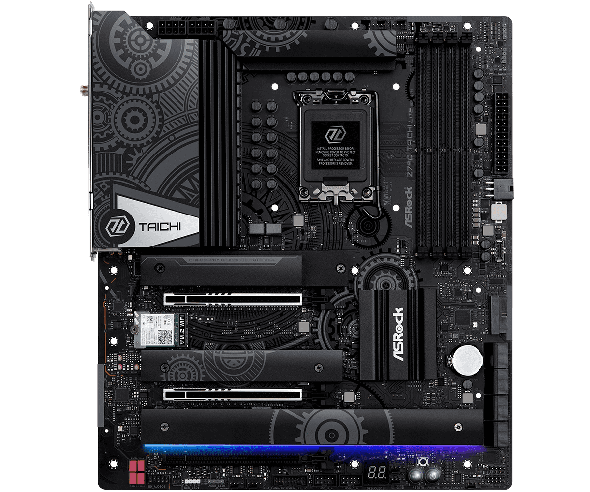 PLACA ASROCK Z790 TAICHI LITE, LGA 1700, DDR5 7200MHZ (OC), M.2 (PCIE GEN5X4), PCIE 5.0, WIFI, EATX.